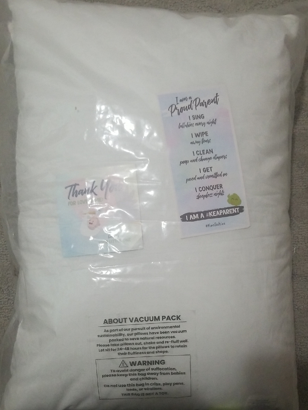 White Home Bedding Pillow - Unscented Plush Comfort